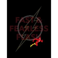 DC COMICS Flash Fast, Fearless, Flash Black T-shirt Toddler Boy To Youth Boy
