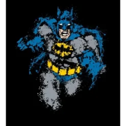 DC COMICS Batman Splatter Art Black T-shirt Toddler Boy To Youth Boy