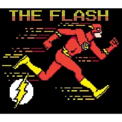 DC COMICS The Flash Pixel Art Black Graphic Tee Toddler Boy To Youth Boy