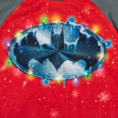 DC Comics Justice League Batman Christmas, Pajama Shirt And Pants Sleep Set Little Kid To Big Kid - Image 4