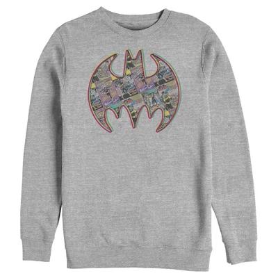 DC COMICS Men's Batman Shield Logo Comic Panel Sweatshirt - Image 2
