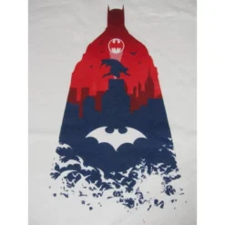 DC COMICS Batman Silhouette Art White T-shirt Toddler Boy To Youth Boy