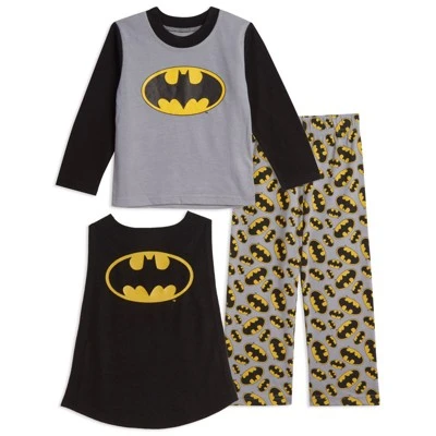 DC Comics Justice League Superman Batman Pajama Shirt And Pants Detachable Cape Sleep Set Toddler - Image 7
