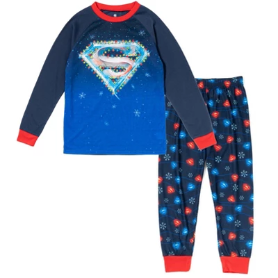 DC Comics Justice League Batman Christmas, Pajama Shirt And Pants Sleep Set Little Kid To Big Kid - Image 7
