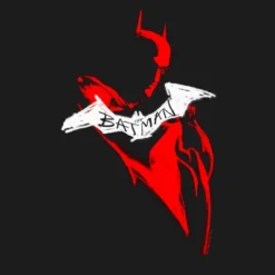 DC COMICS Junior's The Batman Artistic Red & White Graffiti Festival Muscle Tee