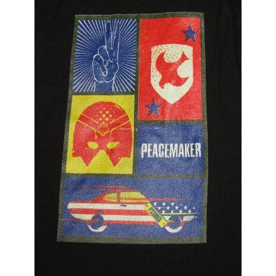 DC COMICS Peacemaker TV Series Peacemaker And Eagle Adult Black Pajama Pants