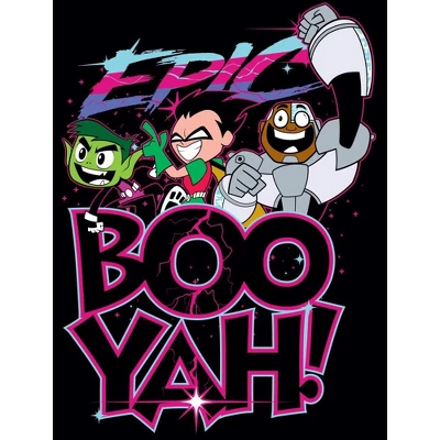 DC COMICS Teen Titans Go Epic Boo Yah Black T-shirt Toddler Boy To Youth Boy