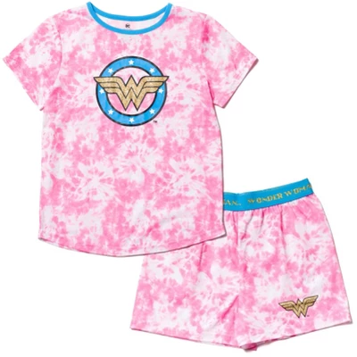 DC Comics Justice League Wonder Woman Girls Pajama Shirt And Shorts Toddler - Image 10