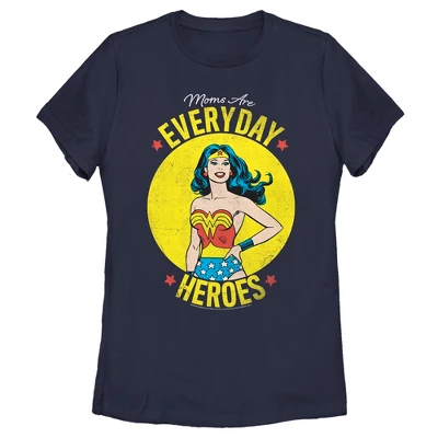 DC COMICS Women's Wonder Woman Moms Are Everyday Heroes T-Shirt - Image 3