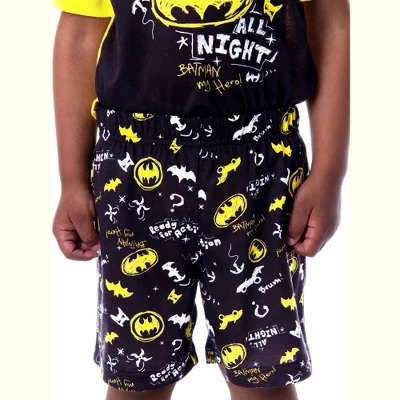 DC Comics Toddler Boys' Batman Pajamas Ready For Action 2 Piece Pajama Set Yellow/Black - Image 3