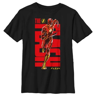 DC COMICS Boy's The Flash Bold Red Logo Superhero T-Shirt - Image 4