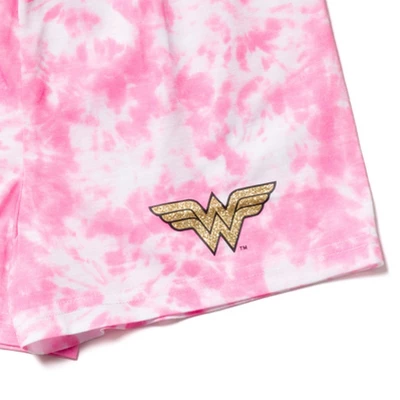 DC Comics Justice League Wonder Woman Girls Pajama Shirt And Shorts Toddler - Image 6