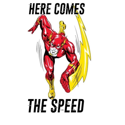 DC COMICS Flash Here Comes The Speed Black T-shirt Toddler Boy To Youth Boy