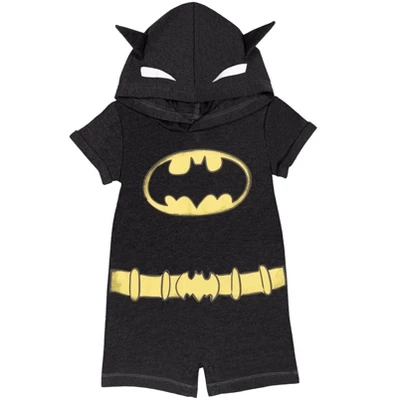 DC Comics Justice League Batman Costume Short Sleeve Romper Black - Image 10