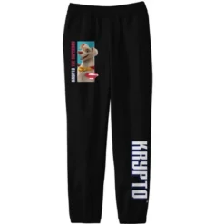 DC COMICS DC League Of Super Pets Animal Heroes Boy's Black Sweatpants