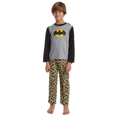 DC Comics Justice League Superman Batman Pajama Shirt And Pants Detachable Cape Sleep Set Toddler - Image 2