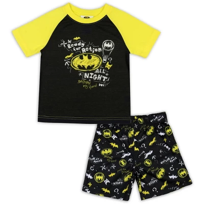 DC Comics Toddler Boys' Batman Pajamas Ready For Action 2 Piece Pajama Set Yellow/Black - Image 6
