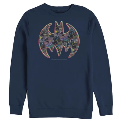 DC COMICS Men's Batman Shield Logo Comic Panel Sweatshirt - Image 5