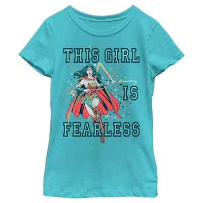 DC COMICS Girl's Wonder Woman This Girl Is Fearless T-Shirt - Image 3