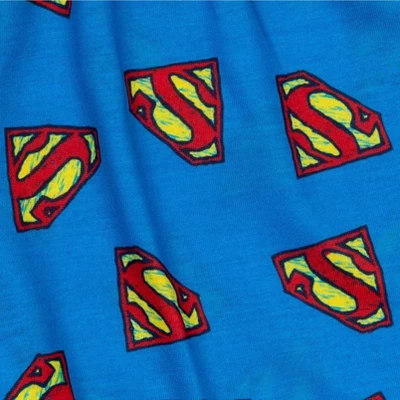 DC Comics Justice League Superman Cosplay Pajama Shirts And Shorts Blue/Red/White - Image 6