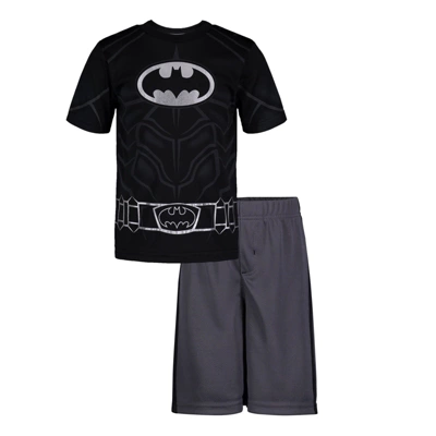 DC Comics Justice League Athletic Pullover T-Shirt And Mesh Shorts Outfit Set Toddler - Image 9