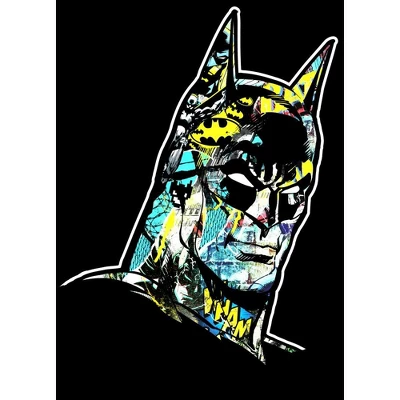 DC COMICS Batman Mask Graphic Trap Black T-shirt Toddler Boy To Youth Boy