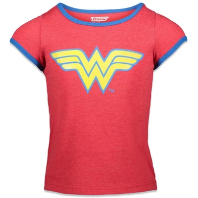 DC Comics Batgirl Supergirl Wonder Woman Little Girls 3 Pack Graphic T-Shirt - Image 3