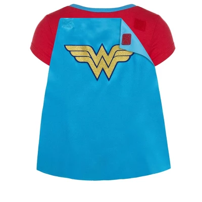 DC Comics Justice League Wonder Woman Costume Graphic T-Shirt And Cape
