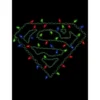 DC COMICS Superman Logo With Christmas Lights Black T-shirt Toddler Boy To Youth Boy