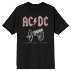 AC/DC ACDC For Those About To Rock Cannon Men's Black T-shirt