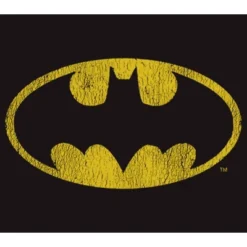 DC COMICS Men's Batman Logo Retro Caped Crusader T-Shirt