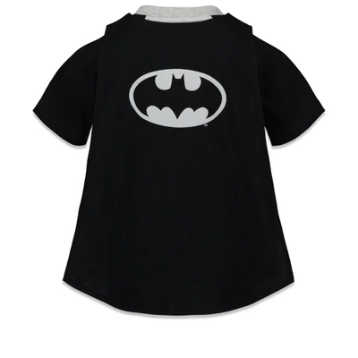 DC Comics Justice League Batman Superman The Flash Costume T-Shirt Capes And Masks Mask 7 Piece Outfit Set Toddler - Image 5