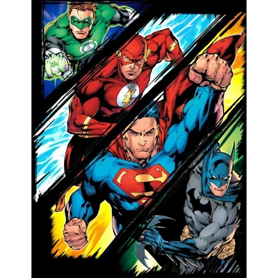 DC COMICS The Justice League Superheroes Black Graphic Tee Toddler Boy To Youth Boy