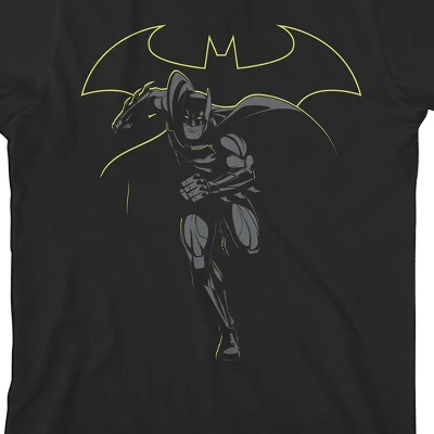 DC COMICS Batman Monochromatic Art Black T-Shirt Toddler Boy To Youth Boy