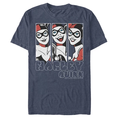 DC COMICS Men's Batman Harley Quinn Classic Cartoon Panel T-Shirt - Image 2