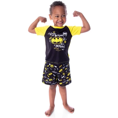 DC Comics Toddler Boys' Batman Pajamas Ready For Action 2 Piece Pajama Set Yellow/Black - Image 4