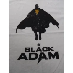 DC COMICS Black Adam Silhouette Image With Logo White T-Shirt Toddler Boy To Youth Boy