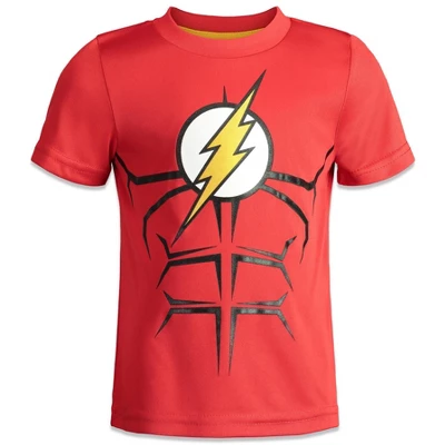 DC Comics Justice League Athletic Pullover T-Shirt And Mesh Shorts Outfit Set Toddler