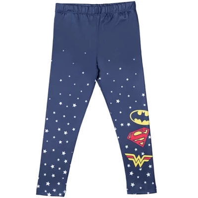 DC Comics Justice League Batgirl Supergirl Wonder Woman Girls 4 Pack Pants Toddler - Image 4