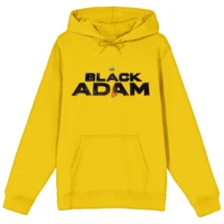 DC COMICS Black Adam Text Logo Men's Yellow Sweatshirt