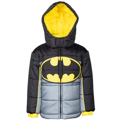 DC Comics Justice League Batman Zip Up Puffer Jacket Little Kid To Big Kid - Image 7