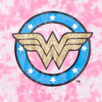 DC Comics Justice League Wonder Woman Girls Pajama Shirt And Shorts Toddler - Image 3