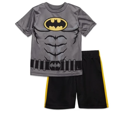 DC Comics Justice League Athletic Pullover T-Shirt And Mesh Shorts Outfit Set Toddler - Image 8