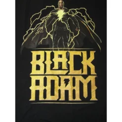 DC COMICS Black Adam With Gold Effect Logo Black T-Shirt Toddler Boy To Youth Boy