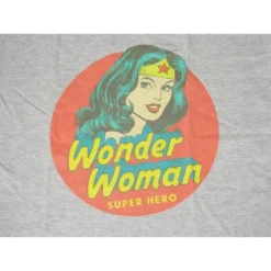 DC COMICS Wonder Woman Superhero In Circle Women's Athletic Heather Tshirt