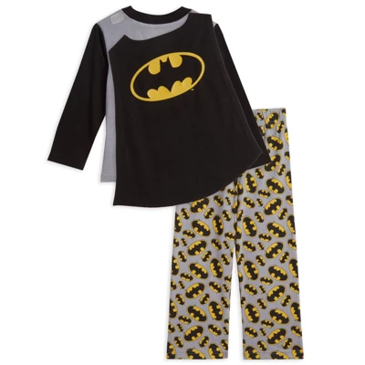 DC Comics Justice League Superman Batman Pajama Shirt And Pants Detachable Cape Sleep Set Toddler - Image 4