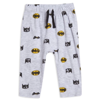 DC Comics Justice League Batman Baby Bodysuit Pullover T-Shirt And Pants 4 Piece Layette Set Newborn To Infant - Image 3