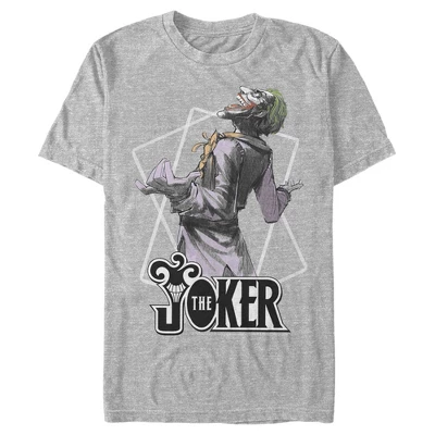 DC COMICS Men's Batman Joker Maniacal Card T-Shirt - Image 2