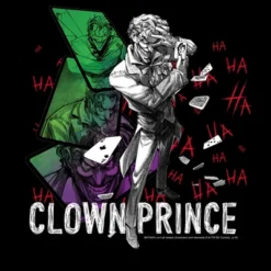 DC COMICS Men's Batman Joker Clown Prince Cards T-Shirt