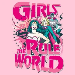 DC COMICS Girl's Justice League Girls Rule The World T-Shirt